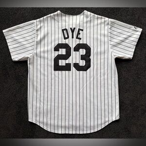 Chicago White Sox Jermaine Dye #23 Majestic Jersey XL Home White Pinstripes MLB